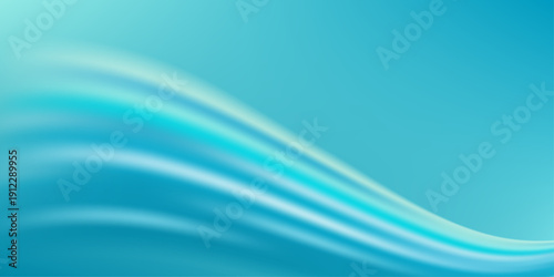 Blue gradient abstract bg featuring gentle light effects and smooth wave patterns. Clean, minimal design background ideal for modern tech, medical presentations and creative projects. Vector illustrat