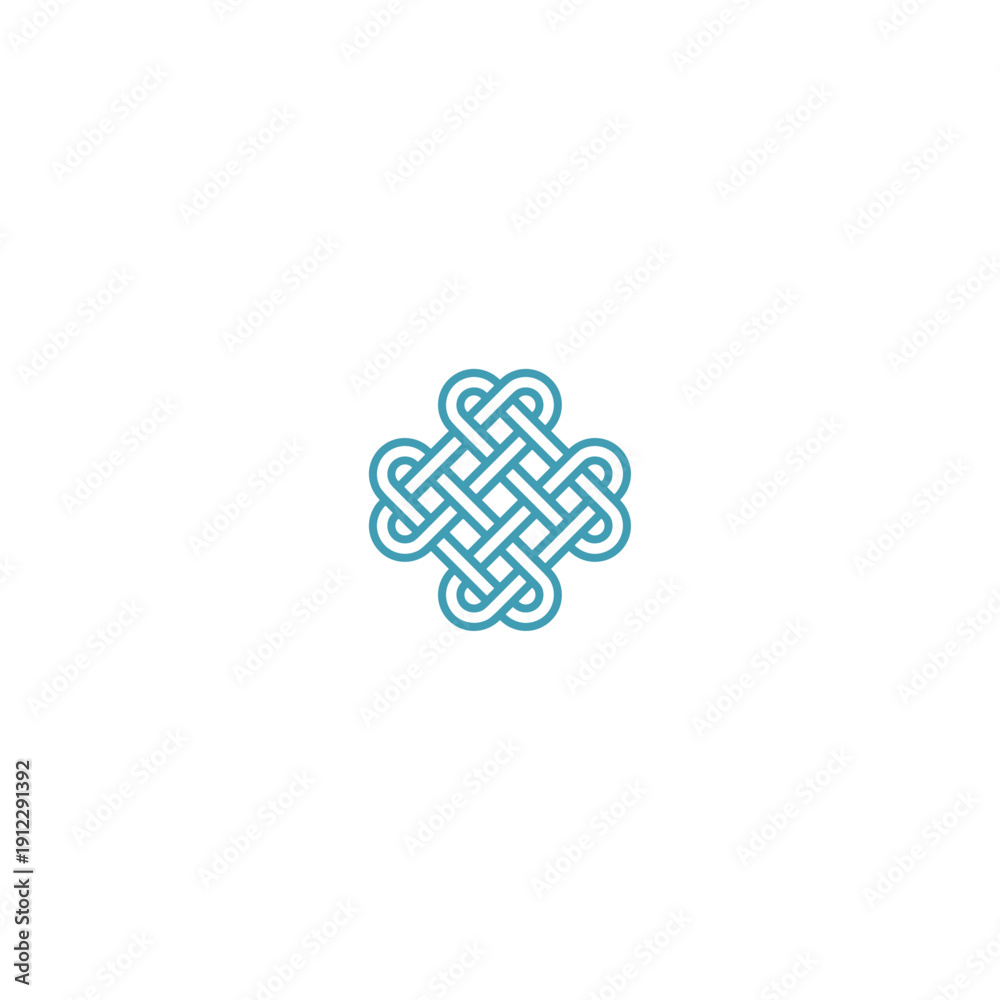 Fototapeta premium Celtic knot Logo icon flat vector design