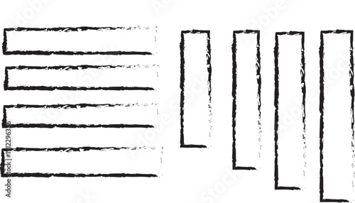 set of black and white grunge banners