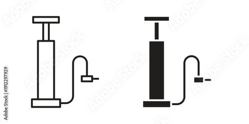 Air pump icon. Linear icon collection. Editable stroke. Vector illustrations
