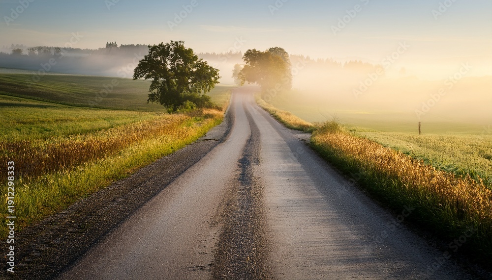 Fototapeta premium misty rural road