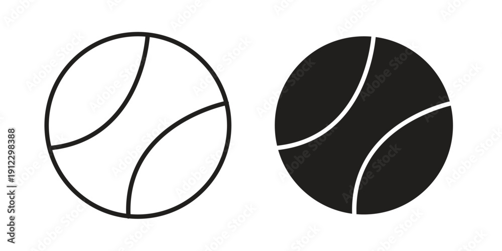 Fototapeta premium Baseball icon. Linear icon collection. Editable stroke. Vector illustrations