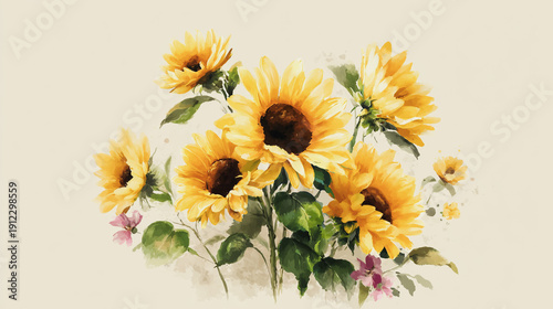 Wallpaper Mural Elegant wedding invitation card background . Minimal hand painted watercolor botanical flowers texture template background. Design for wedding, vip cover, poster, rsv moderncard. Valentine's Day Torontodigital.ca