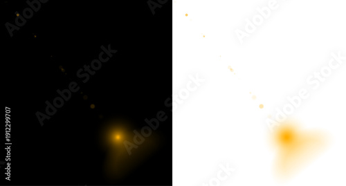 Stunning golden light effects on black and white