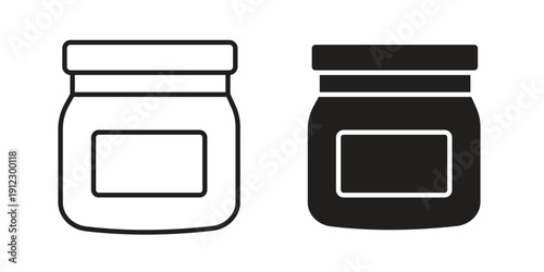 Cream icon. Linear icon collection. Editable stroke. Vector illustrations