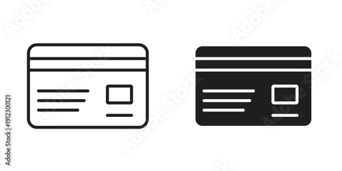 Credit card icon. Linear icon collection. Editable stroke. Vector illustrations