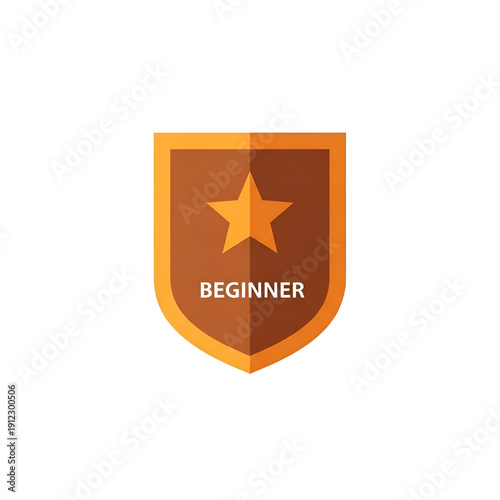 Beginner Level Achievement Badge with Star and Shield Design for Recognition. Free Download Beginner Level Achievement Badge with Star and Shield Design for Recognition. - GFXLoad