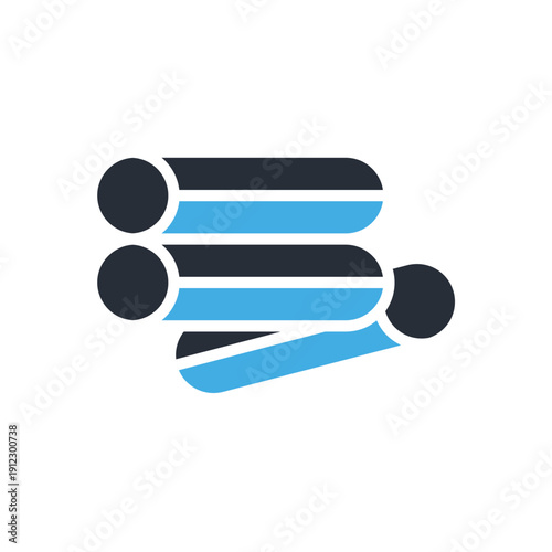 steel pipes icons minimalist flat style design, steel pipes Vector illustration on white background