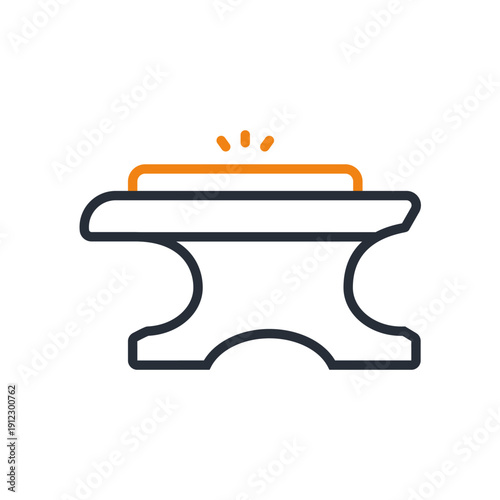 blacksmith icons minimalist flat style design, blacksmith Vector illustration on white background