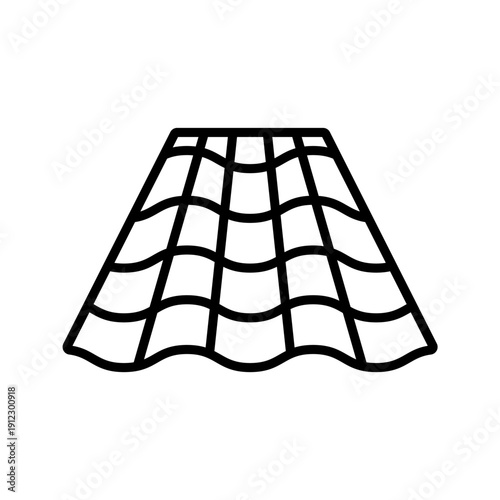 steel roof icons minimalist flat style design, steel roof Vector illustration on white background