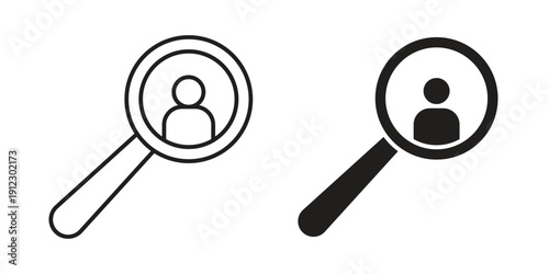 Hiring icon. Linear icon collection. Editable stroke. Vector illustrations