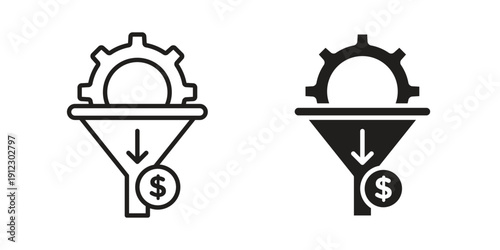 Lead generation icon. Linear icon collection. Editable stroke. Vector illustrations
