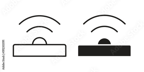 Motion sensor icon. Linear icon collection. Editable stroke. Vector illustrations