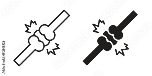 Osteoporosis icon. Linear icon collection. Editable stroke. Vector illustrations