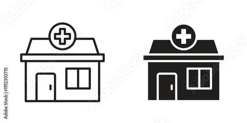 Pharmacy icon. Linear icon collection. Editable stroke. Vector illustrations