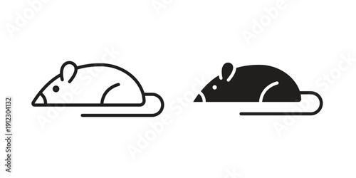 Rat icon. Linear icon collection. Editable stroke. Vector illustrations