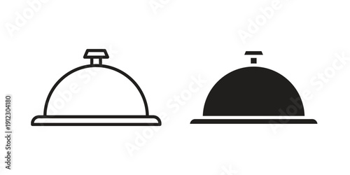Reception bell icon. Linear icon collection. Editable stroke. Vector illustrations