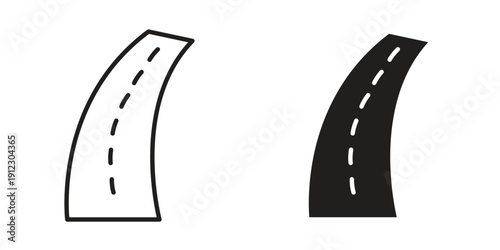 Road icon. Linear icon collection. Editable stroke. Vector illustrations