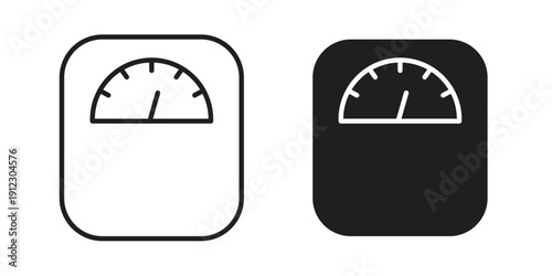 Scale icon. Linear icon collection. Editable stroke. Vector illustrations