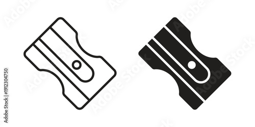 Sharpener icon. Linear icon collection. Editable stroke. Vector illustrations