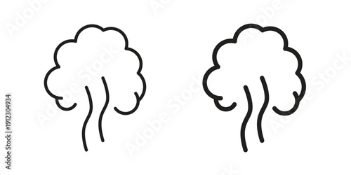 Smoke icon. Linear icon collection. Editable stroke. Vector illustrations