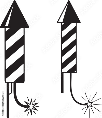 Fireworks rockets ignition new year celebration