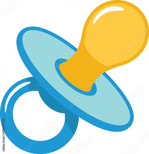 A colorful pacifier for soothing a baby's needs and promoting calmness