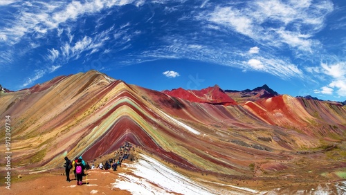 Rainbow mountains or Vinicunca Montana de Siete Colores