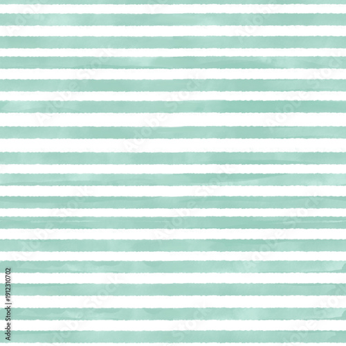 Seamless watercolor pattern of green stripes. Hand-painted in an abstract style. Perfect for textiles, packaging, backgrounds, stationery, and wrapping paper.