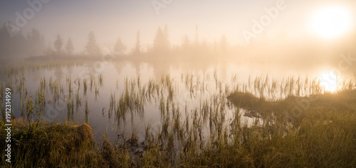Morgenstimmung am Helsingvatnet, Hemsedal, Buskerud, Norwegen