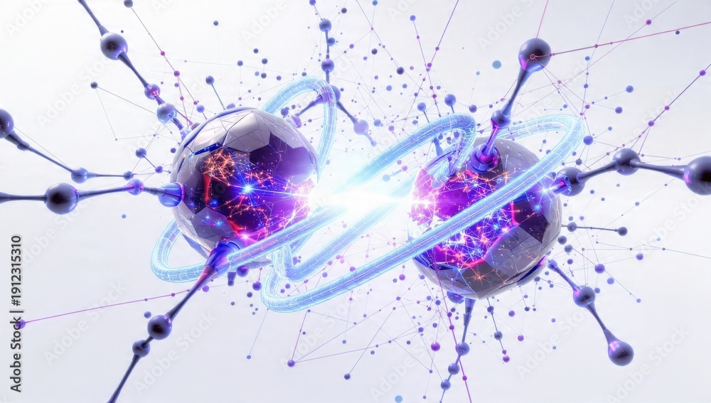Fototapeta premium Quantum Entanglement Visualized
