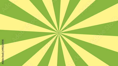 春背景6 （集中線/ピンクとグリーン） 放射状 /  Spring Green and Yellow Radial Burst Background