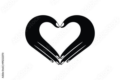 Two hands form a perfect heart shape suggesting affection, care, or true love.