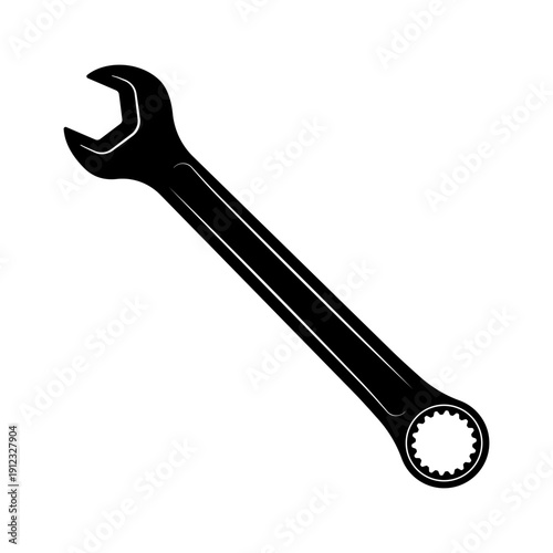 illustration of a ratchet wrench without background