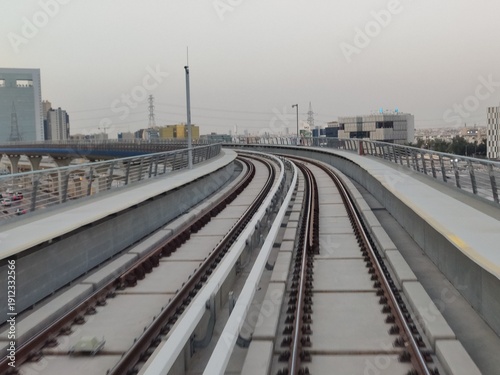 Saudi Metro rollaway line showing modern rail infrastructure and automated transit design, highlighting urban mobility, smart transportation, and largescale public transport development in Saudi