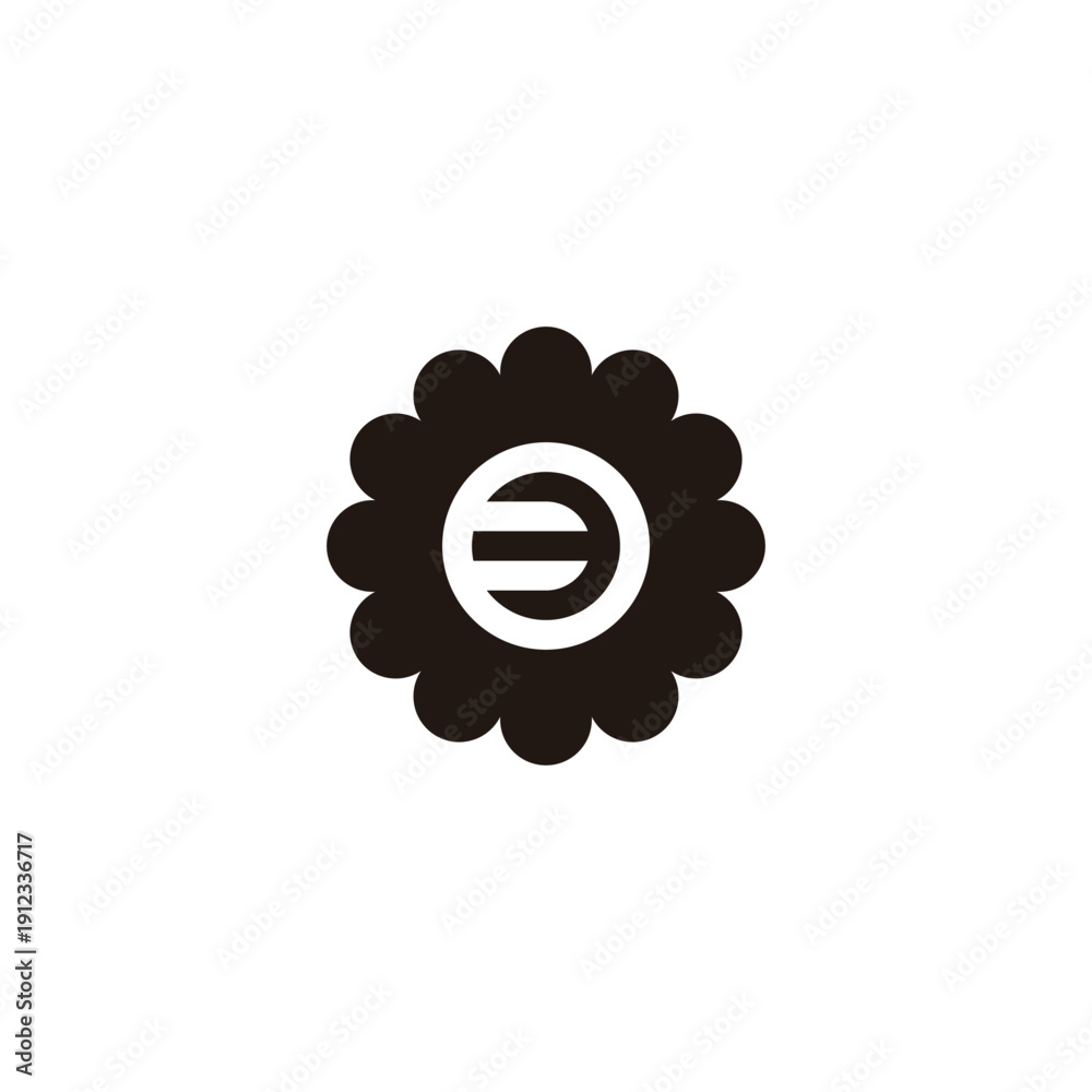 custom made wallpaper toronto digitalNumber 3 in flower, circle geometric symbol simple logo vector