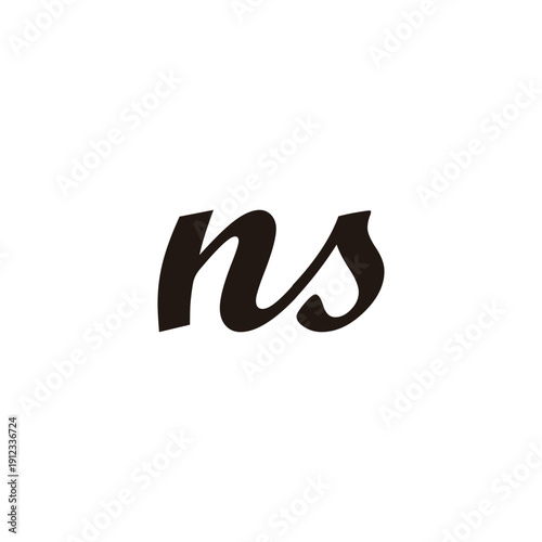 Wallpaper Mural Letter ns connect geometric symbol simple logo vector Torontodigital.ca