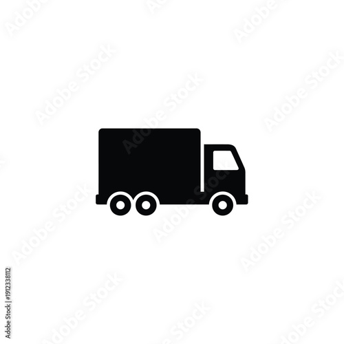 Wallpaper Mural Black delivery truck icon vector Torontodigital.ca