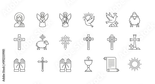 Religious Symbols and Icons A Collection of Christian and Spiritual Imagery