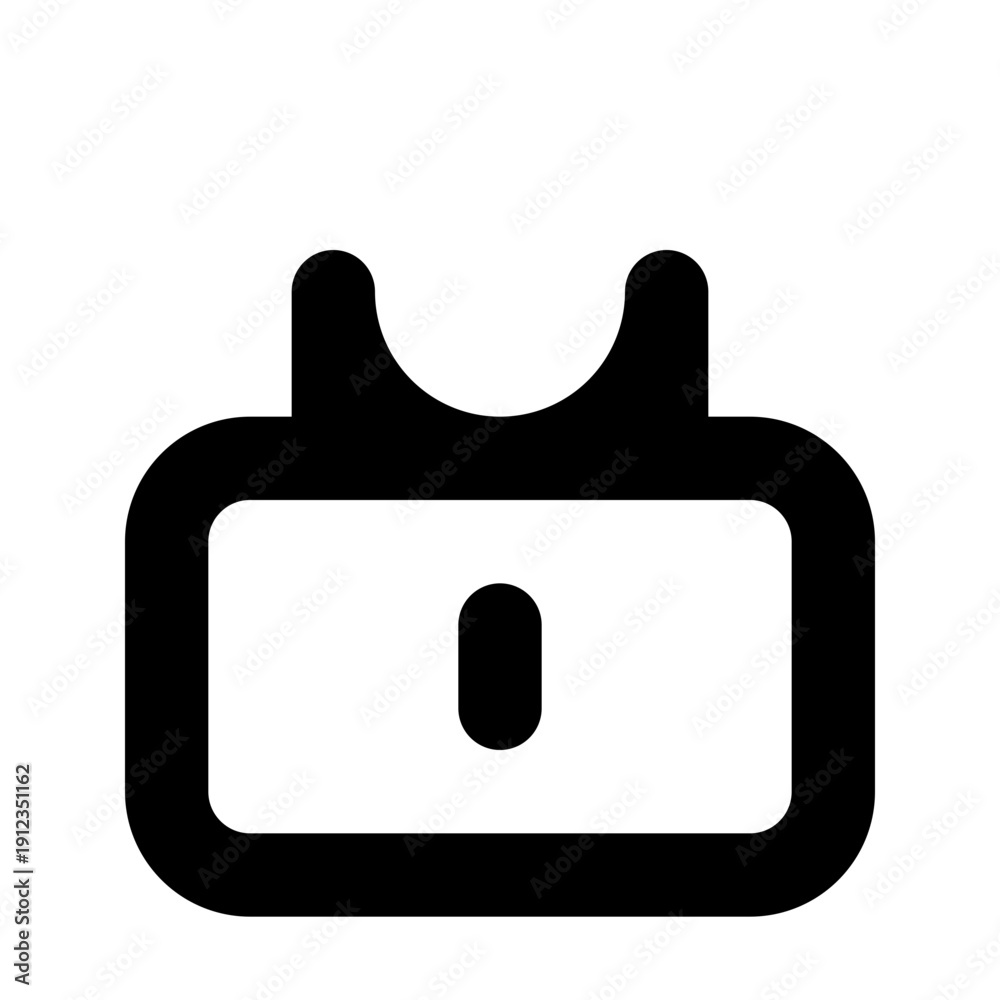 Obraz premium lock silhouette icon illustration for UI elements, app interface, and digital security design