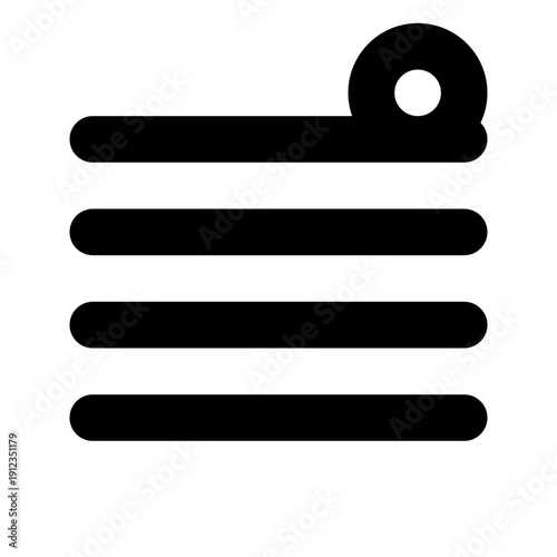 notification list silhouette icon illustration for UI elements, app interface, and digital alert design