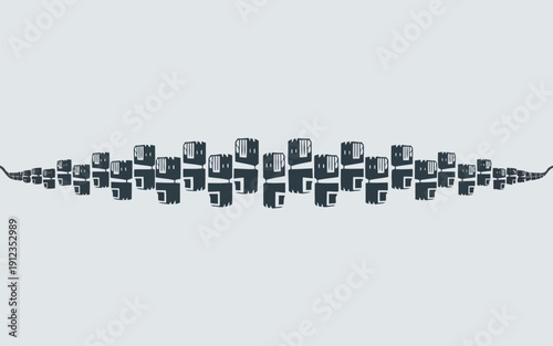 Intricate geometric pattern bracelet with interlocking cube-like segments