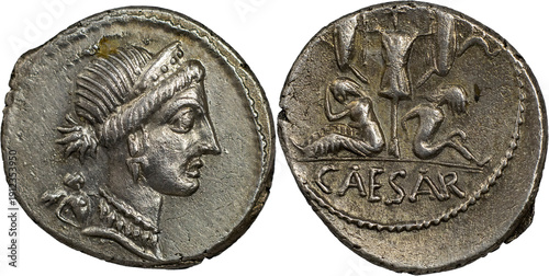 The Roman Republic
Julius Caesar, 49-44 BC. AR Denarius
