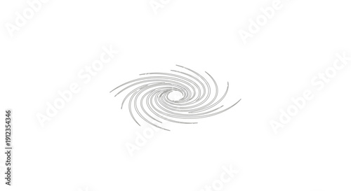 Black and White Spiral Design Element.