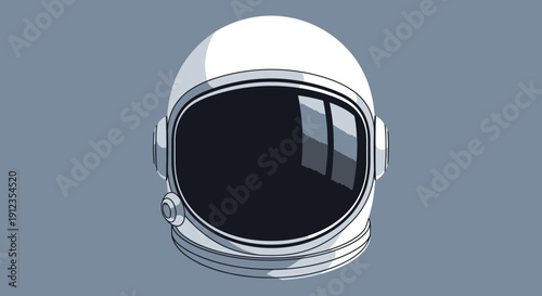 White Space Helmet Isolated on Background.