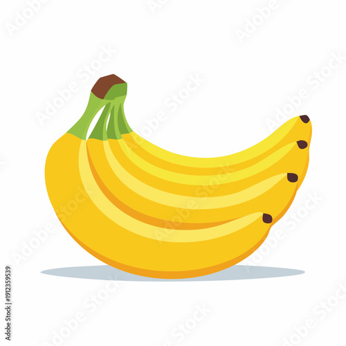 Jolies bananes isolées sur un fond blanc