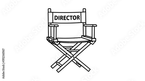 Director chair with wooden frame.