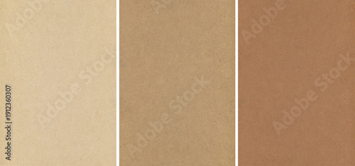 Craft Papers Texture Backgrounds Set Empty Blank Cardboard Texture Backdrop for Scrapbook, Traditional Brown and Beige Organic Material