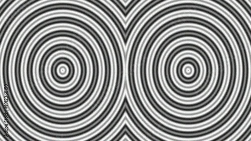 Hypnotic Black and White Concentric Circles Optical Illusion Loop.
