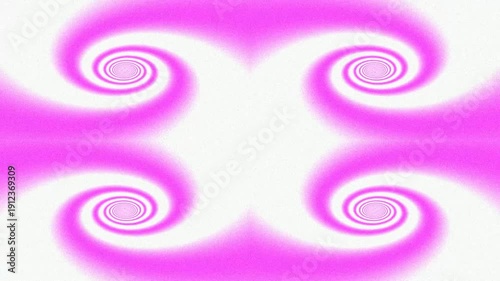 Hypnotic Swirls Mesmerizing Green and Pink Abstract Spiral Motion Background Loop.